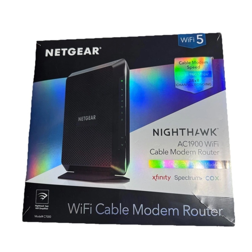 Netgear Nighthawk AC1900 Wifi Cable Modem & Router In One (C7000) great cond - Picture 2 of 10